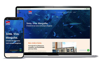 Website Scuba — Escola de Mergulho